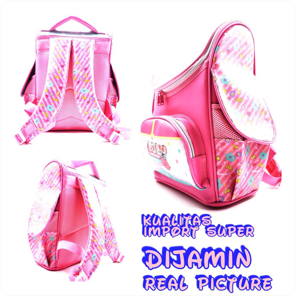 PA TAS RANSEL SEKOLAH ANAK TK SD IMPORT KARAKTER LOL BATMAN IRONMAN FROZEN SPIDERMAN BAHAN FIBER 9065 BE / TA014