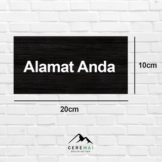 Jual Cm Decor Mini Alamat Nomor Rumah Custom Sendiri Hiasan Dinding Pintu Kayu Wall Decor