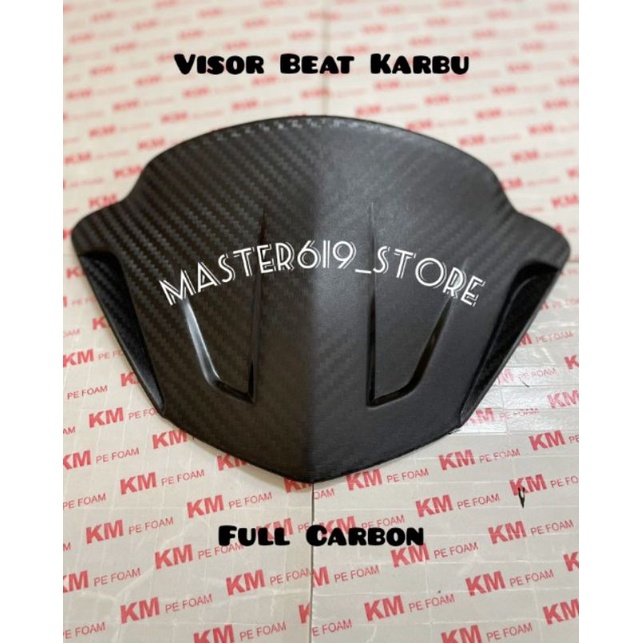 Termurah visor Honda beat carbu karbu full karbon/carbon bahan tebal anti pecah