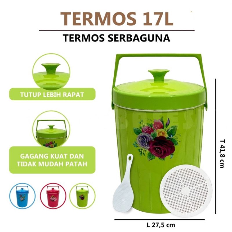 (MURAH) Rice Bucket 17liter / Termos Nasi KIMPLAST 17liter / Termos Es / Termos Nasi