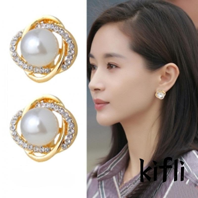 Anting Mutiara,Berlian Kecil,Untuk Wanita