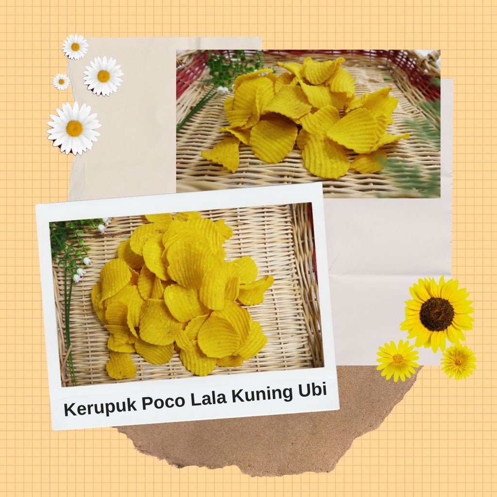 

Kerupuk Ubi / Krupuk Poco Poco / Krupuk Lala Kuning Ubi 1kg