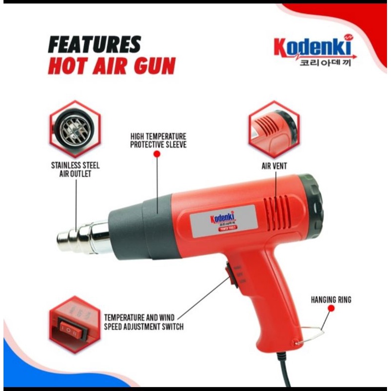 Kodenki mesin pemanas 1500 watt heat gun hot gun air heatgun hotgun Stanley black decker