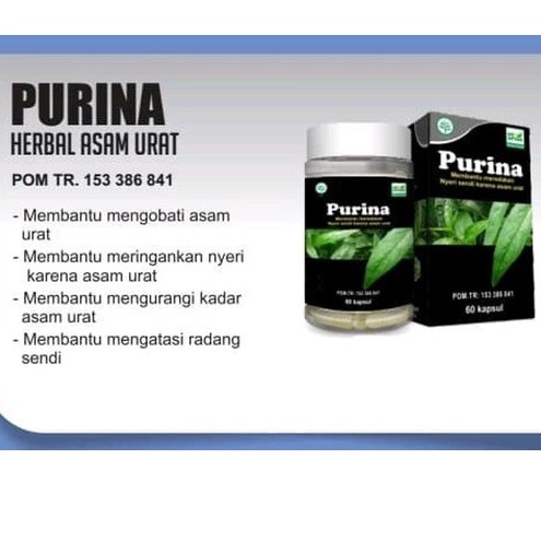 Kapsul Purina Herbal Asam Urat pegal linu, rematik Isi 60