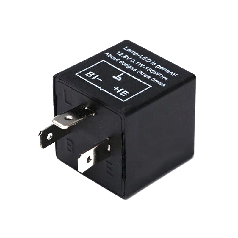 (LUCKID) Cf14 Relay Flasher Lampu Sein LED 3-Pin 12V Untuk Mobil