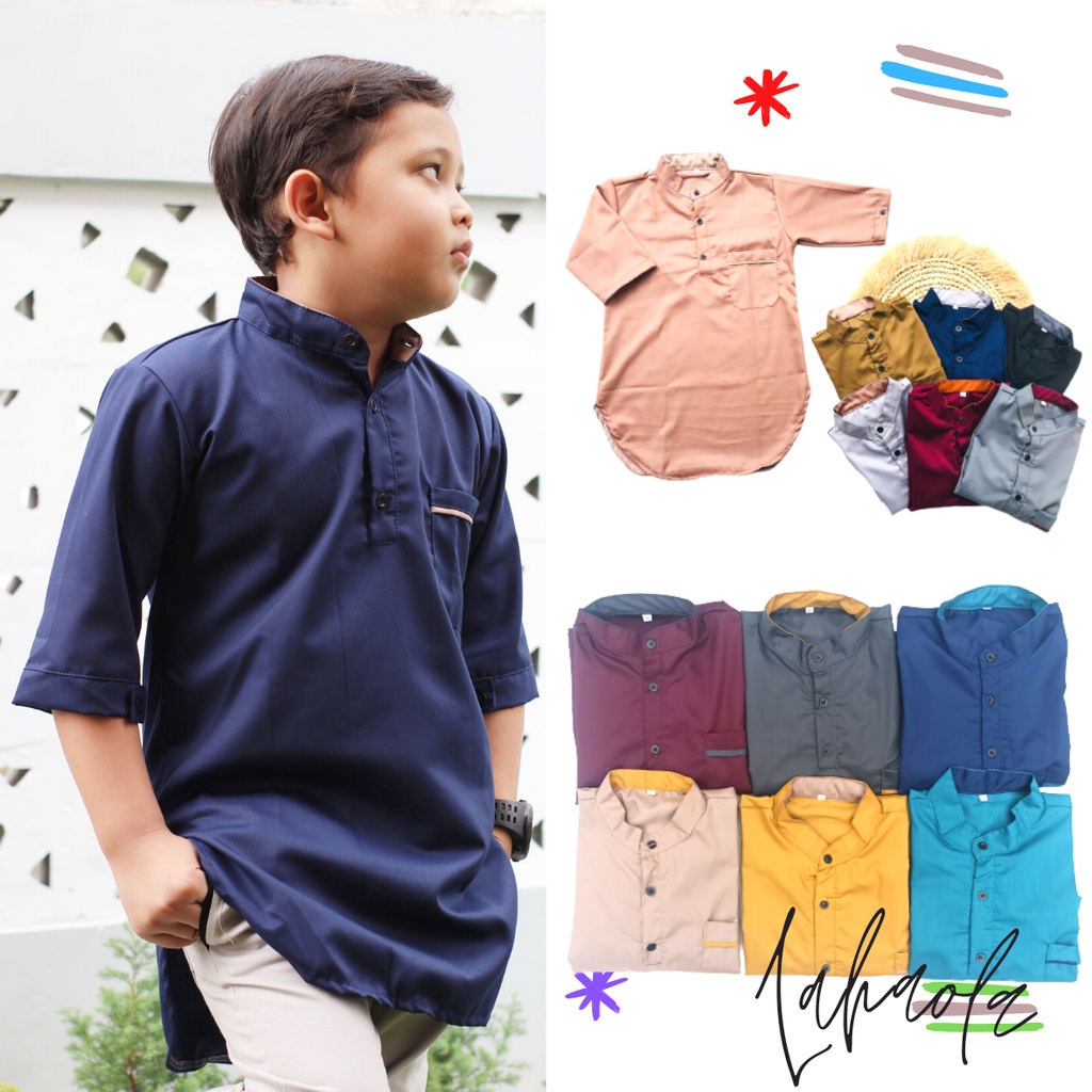 pilih warna Koko turki anak kurta remaja 1-14 th toyobo terlaris