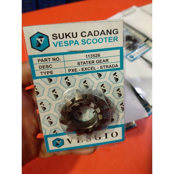 Gigi Starter Vespa PX P150X Sprint excel strada Vesgio Sparepart Aksesoris Onderdil Variasi Vespa