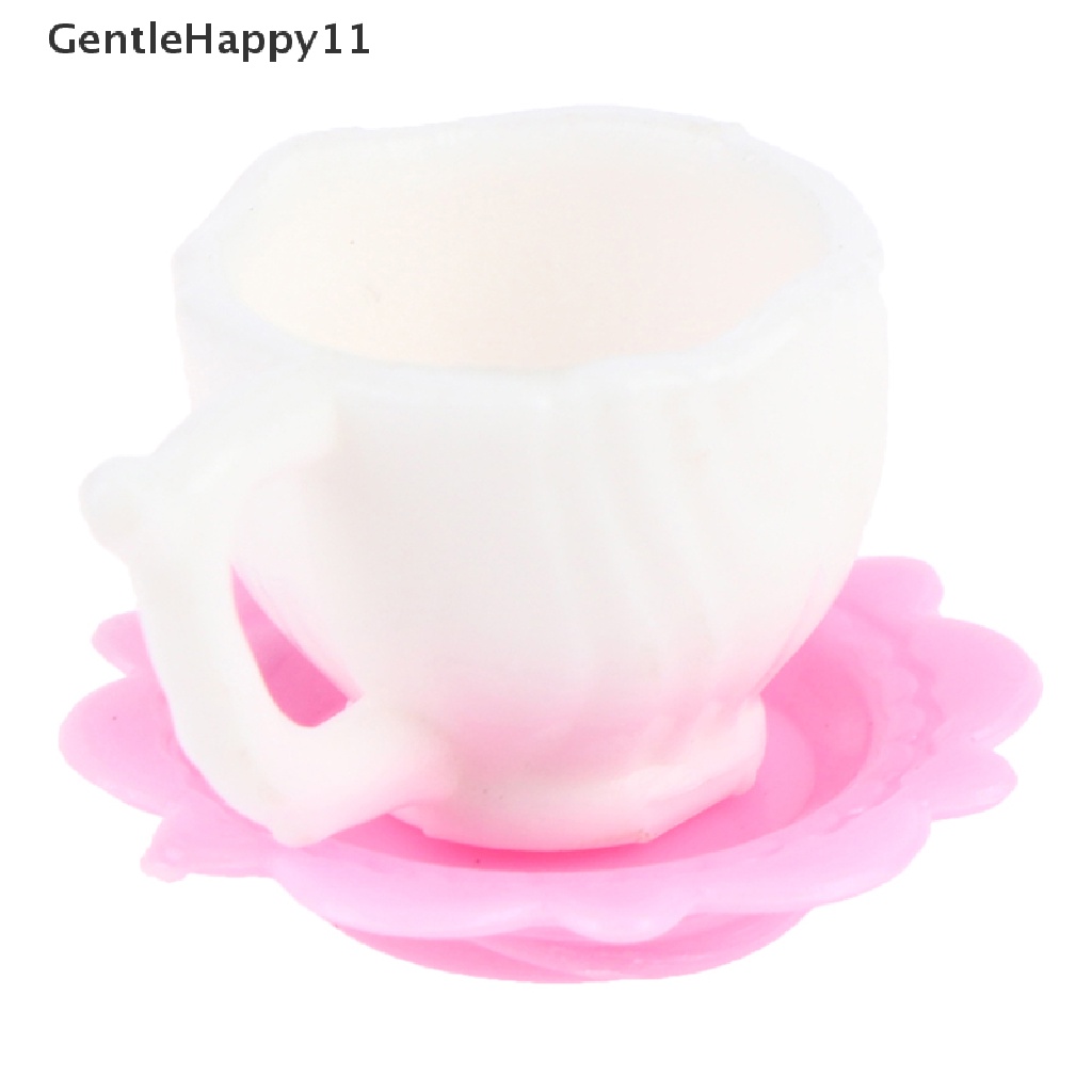 Gentlehappy 3pcs / Set Miniatur Teko + Cangkir Teh / Kopi Untuk Aksesoris Rumah Boneka