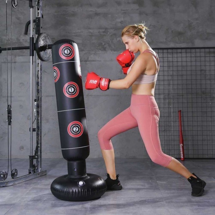 Punching Bag Tiang Samsak Tinju Boxing Punch Target Inflatable 1.6 M