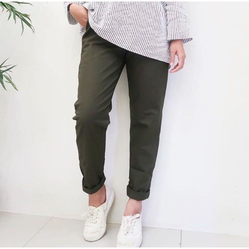 Baggy Pants Katun Wanita dhezhe - Celana Panjang Wanita Katun - Celana kantor wanita - celana polos panjang wanita