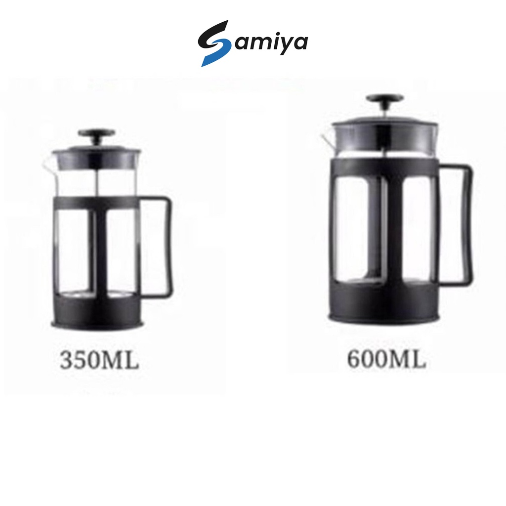 french press kopi plunger 350ml dan 600ml / coffee tea maker glass / teko kopi teh press/f501