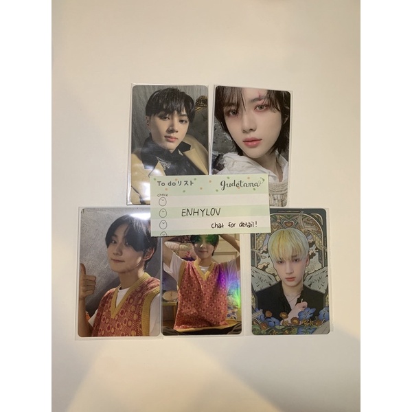 ( WTS, WTT ) PHOTOCARD ENHYPEN & TOMORROW BY TOGETHER ( TXT ) DIMENSION DILEMMA JUNGWON CHARYBDIS, J