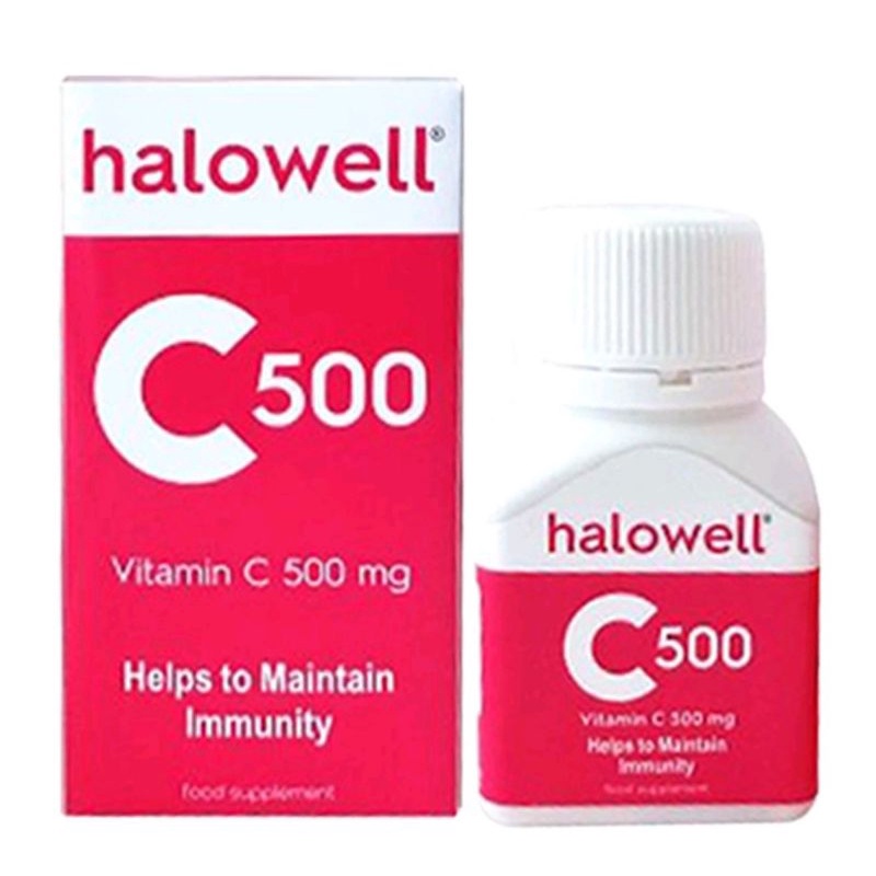 Halowell c500 - Vitamin c 500mg daya tahan tubuh BONUS sanitizer