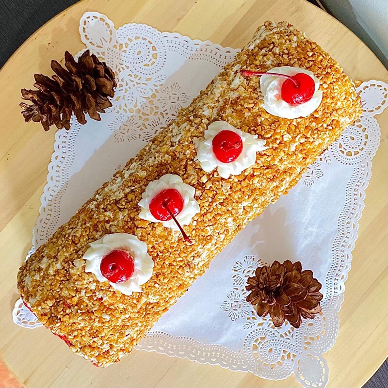 

red velvet rollcake#bolujadul#rollcakehomemade#
