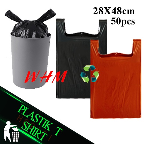 Kantong Plastik Kresek Plong HD Hitam 28x48cm Isi 50 Lembar Murah