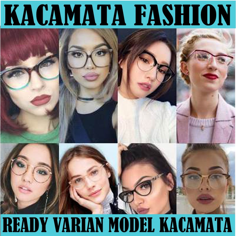 Kacamata Transparan Bulat Warna Permen Bulat Gaya Korea Pria Wanita Frame Besi Model Retro Bulat