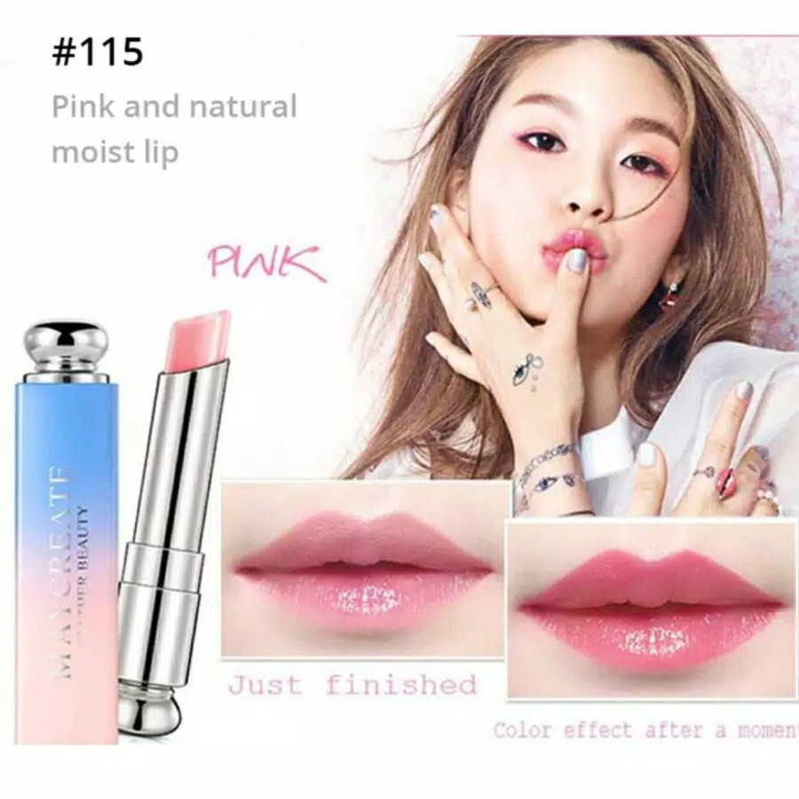 Lipstik Maycreate Warna Pink, Orange Dan Purple