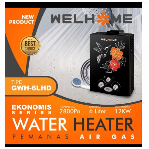 Water Heater Pemanas Air Welhome GWH-6LHD