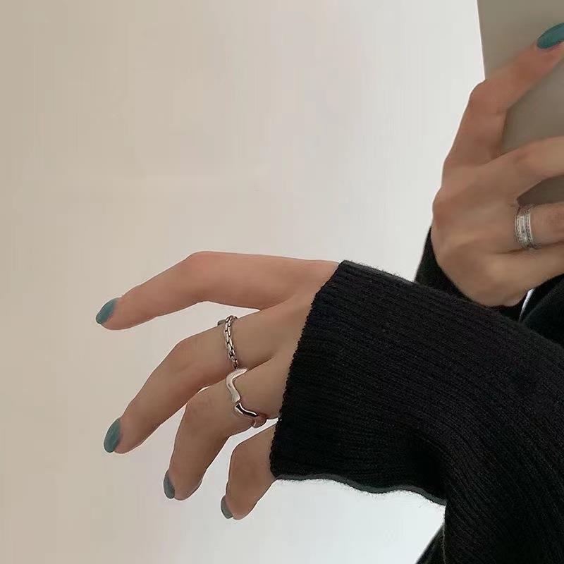 Cincin Model Terbuka Gaya Retro Harajuku