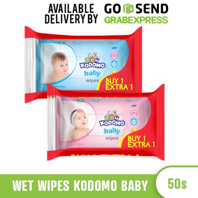 Kodomo Baby Wet Wipes Isi 50 ( Beli 1 Gratis 1 )