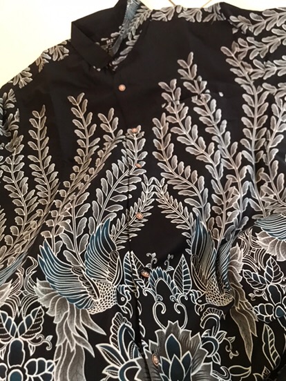 M231 Kemeja Pria Batik Panjang Hitam 1721b