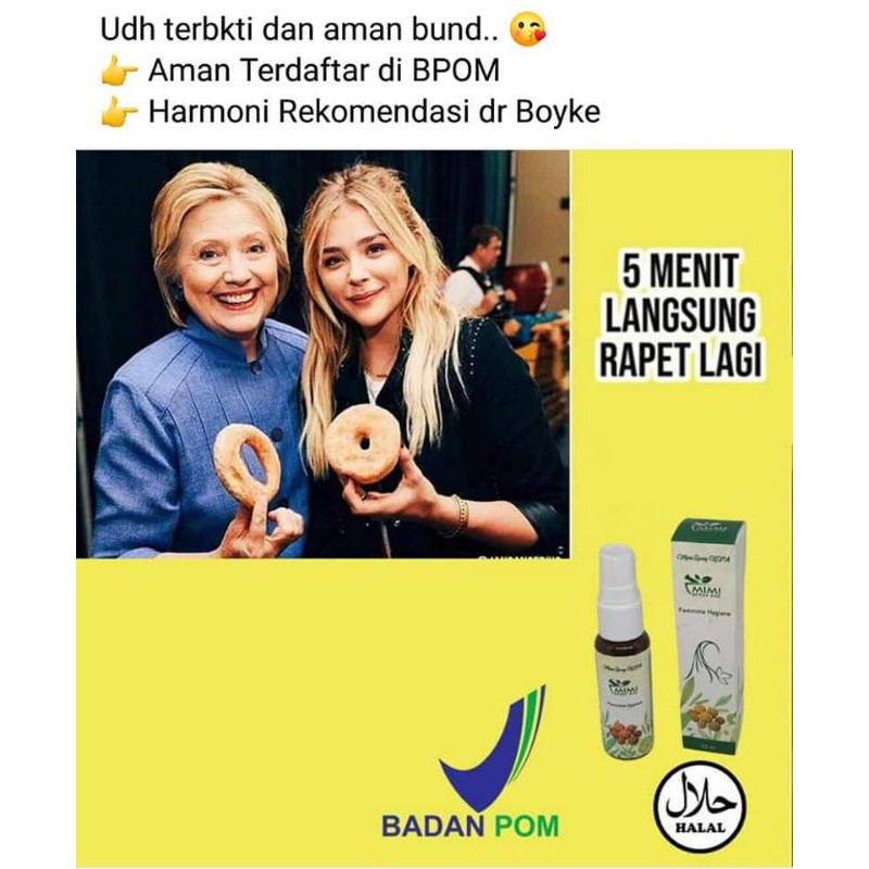 KVA MIMI INTIMATE SPRAY + MANJAKANI MIMI BPOM