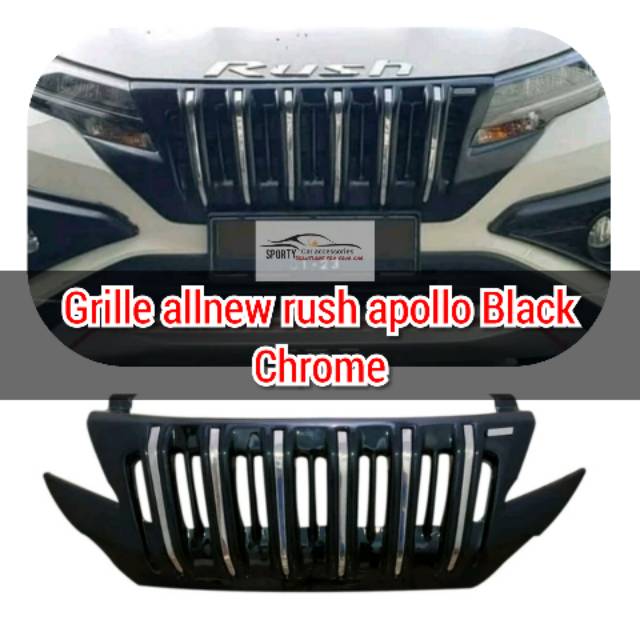 Grill new rush dan terios Apollo Black chrome