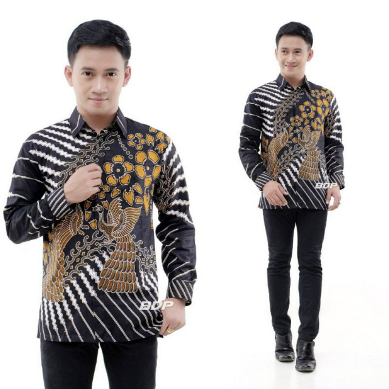 COUPLE BATIK TUNIK KEMEJA EMHABATIK BATIK TERLARIS-Kemeja gemek