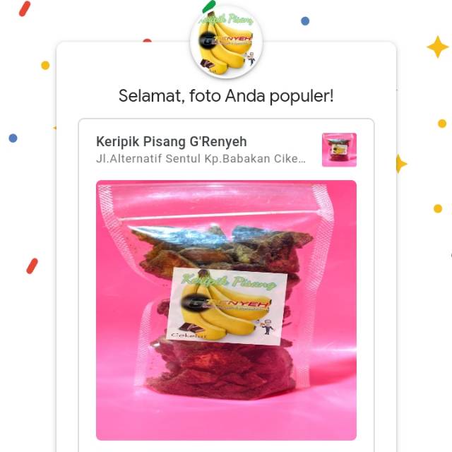 

Keripik Pisang G-Renyeh