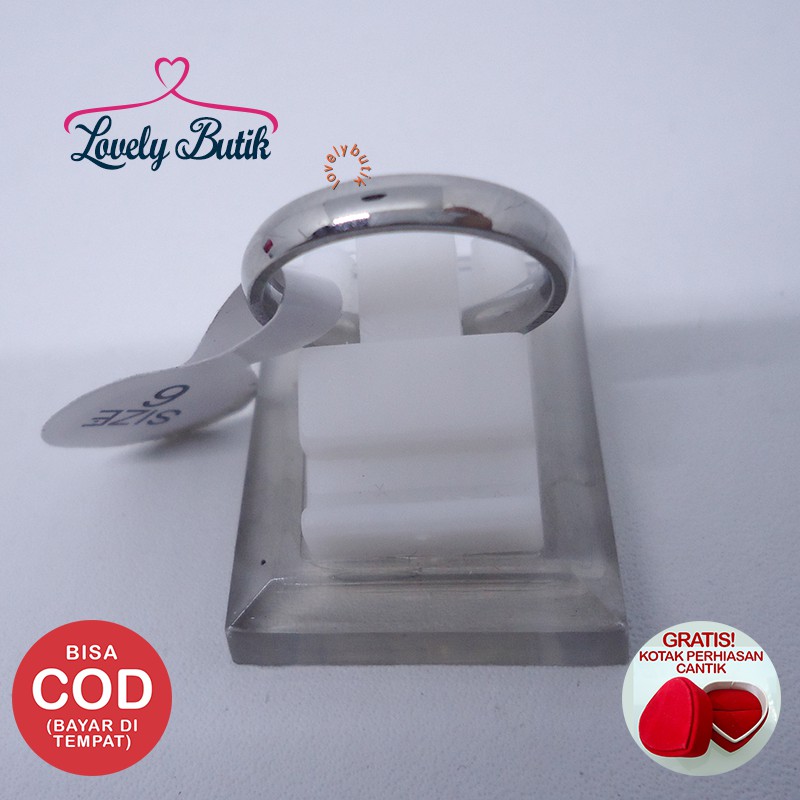 Lovelybutik Anyelir Cincin Titanium Wanita - SILVER