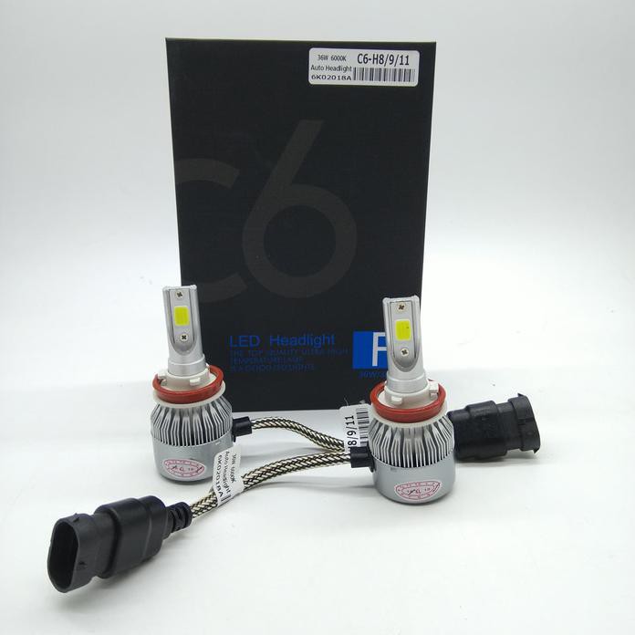 Tg Lampu Led Mobil H11 Cob C6 Chips 36W - 3800Lm