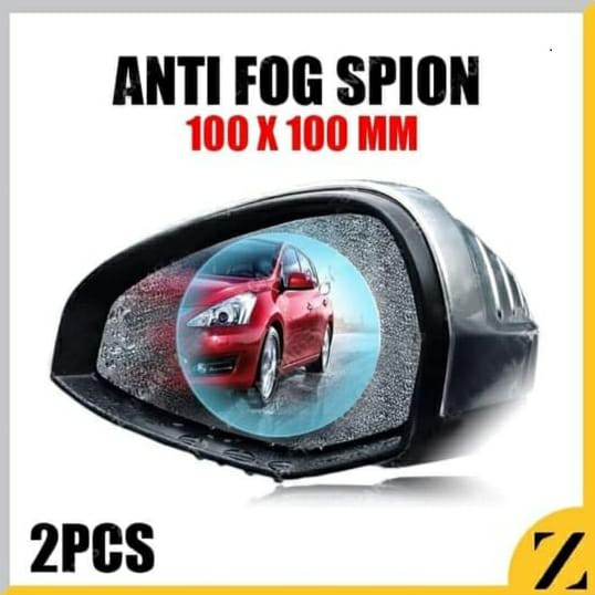 Dapat 2PCS Sticker Anti Fog Spion BULAT Mobil Universal 100X100MM 10cmx10cm/Stiker Kaca Spion Mobil Anti Embun/Stiker Spion Mobil Anti Fog Embun