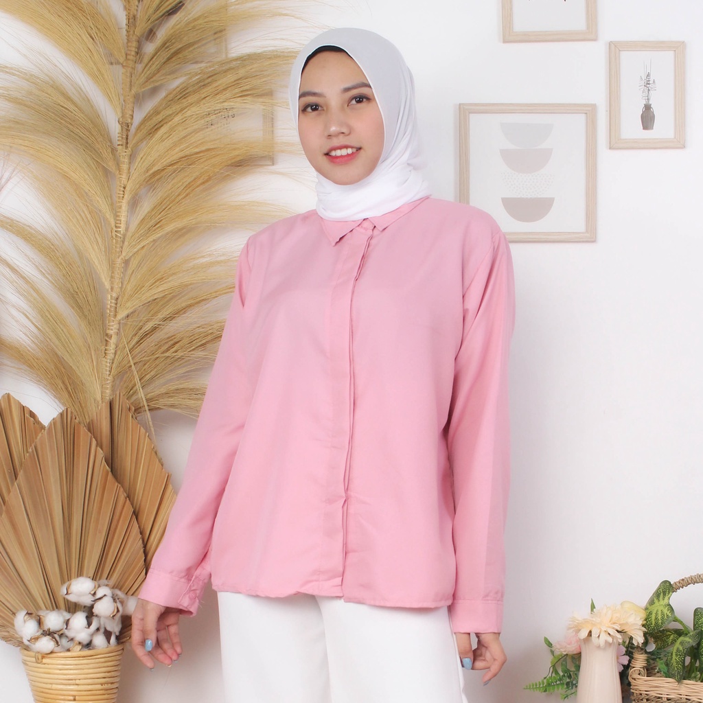 RX Fashion - Flowing Oversize / Kemeja Wanita - BN