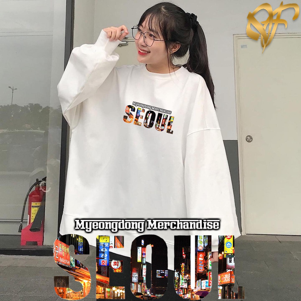 Sweater Seoul City Merchandise Pria &amp; Wanita | Sweater Korea Style Fleece Cotton | Dhea Fashion