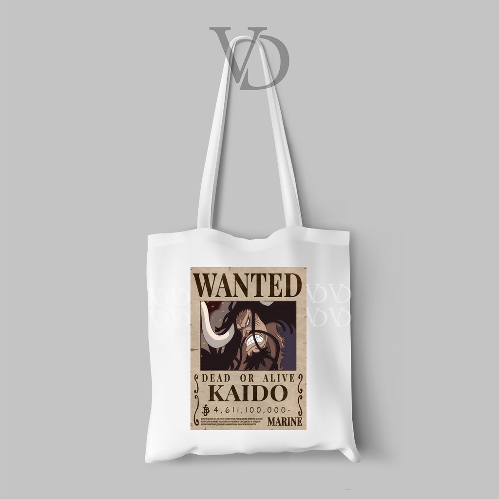 tote bag kanvas gambar one piece luffy zoro / tas anime jepang