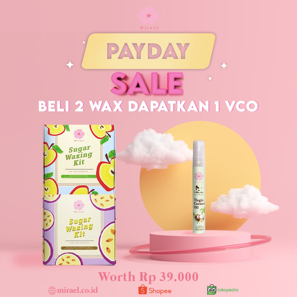 MIRAEL Professional Waxing Bundle Kit 5 Big Spatula + 2 Kain Jeans