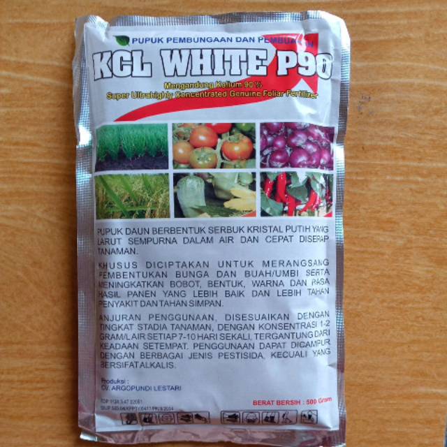 Pupuk KCL WHITE P 90  500GR