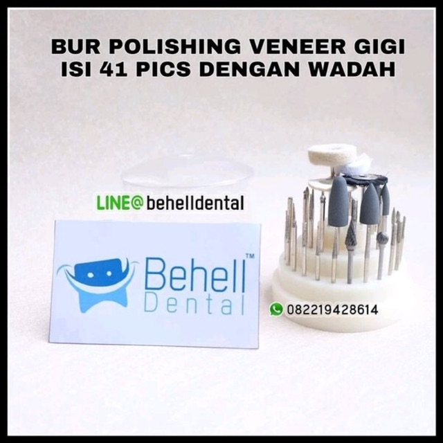 41 PICS INSTRUMENT DENTAL BUR VENEERS GIGI KELINCI POLISHING // BEHELLDENTAL SET BURS VENEER // SET KARET SILICON SILIKON STEEL POLISH BOR DENGAN BOX TEMPAT