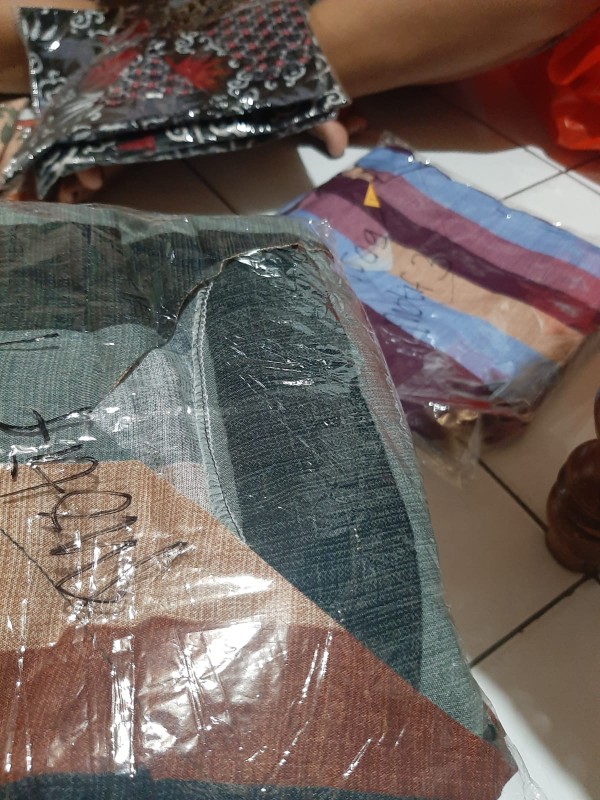 Batik Couple Keluarga Sania Ruffle Ori Ndoro Jowi Dnt Motif Kembang Langit