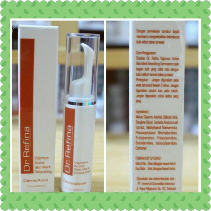 SERUM SCAR BOPENG | DR REFINA VIGOROUS ACTIVE SKIN MARK SMOOTHING SERUM DERMO ACNE