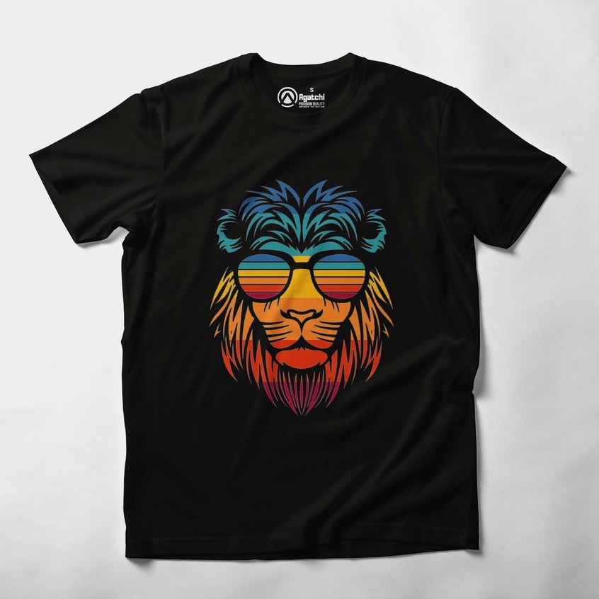 Kaos Atasan Anak Laki Laki Kids T Shirt Lion Retro Leo