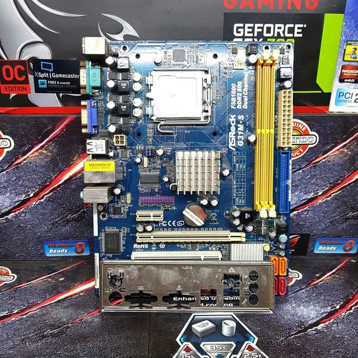 Motherboard ASRock G31 Socket LGA 775 Slot Memory RAM DDr2