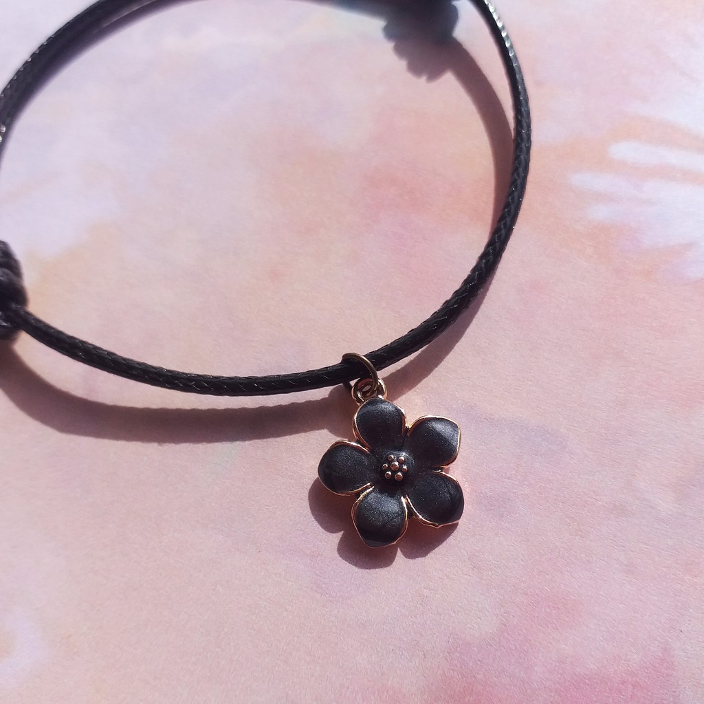 Gelang aesthetic Manik Bunga Daisy Estetik Korean vintage Style Adjustable Tali Simple Waterproof