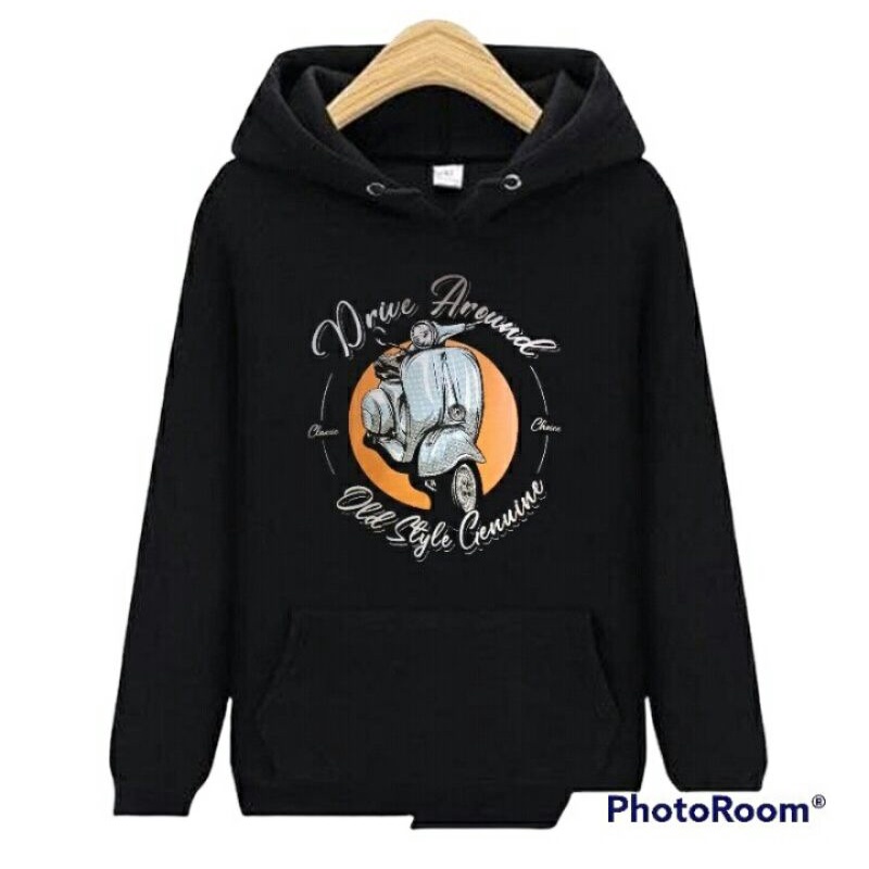 RiaRioJaket -  Hoodie Scooter Hitam