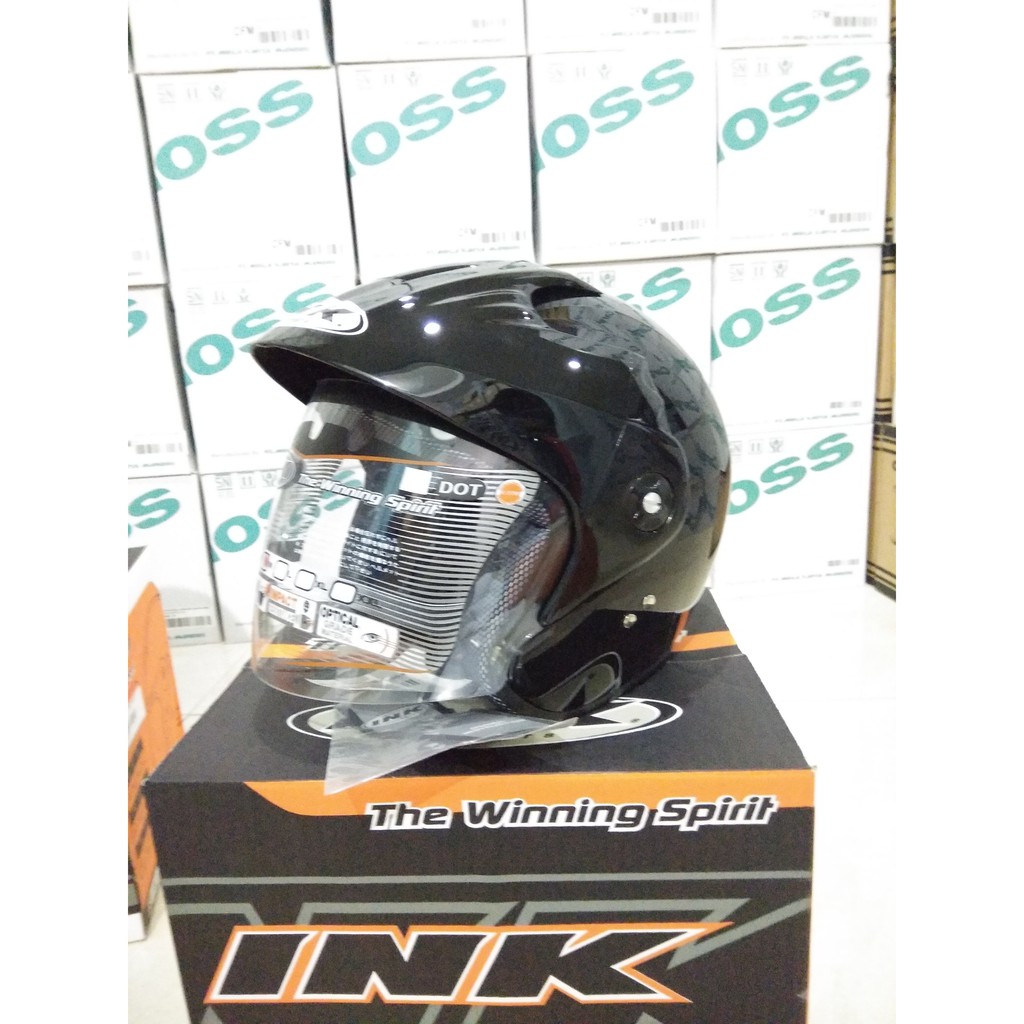 HELM INK CX 390 BLACK METALIC SOLID ORIGINAL - HELM INK BATMAN INK MALANG BLACK MET ORI INK CX390