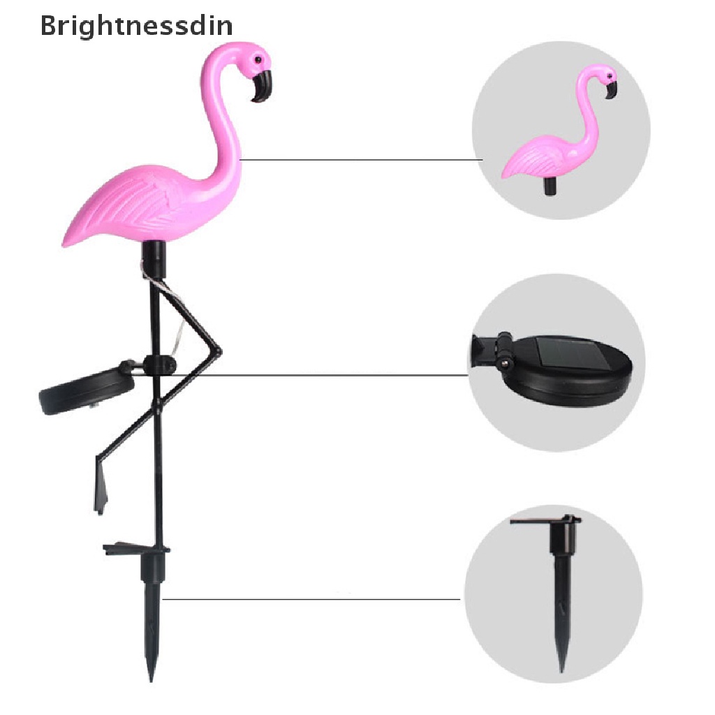 Lampu Led Tenaga Surya Bentuk Flamingo Warna Pink Untuk Taman