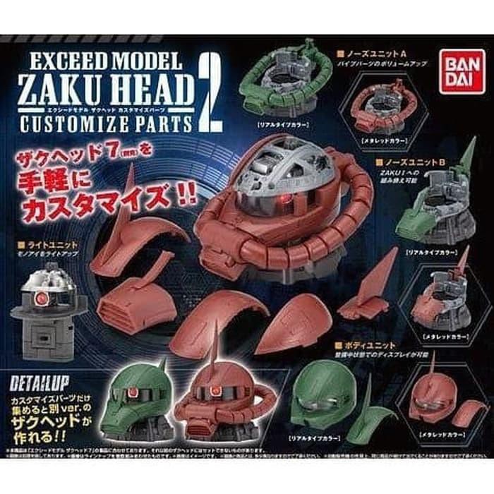 [mainan-hobi] MOBILE SUIT GUNDAM EXCEED MODEL ZAKU HEAD CUSTOM PARTS VOLUME 02