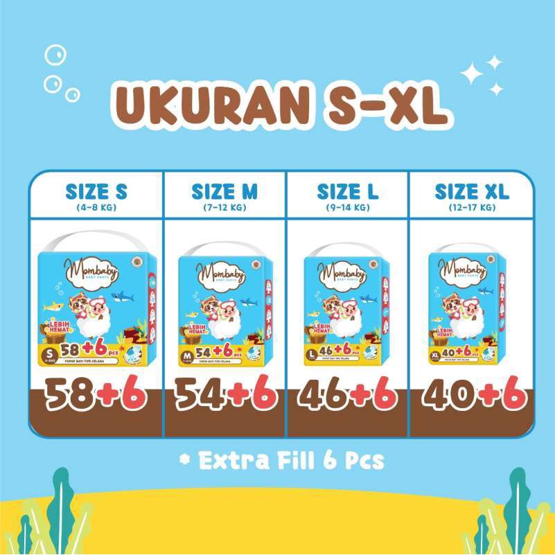 Mombaby Pants size S58/M54/L46/XL40