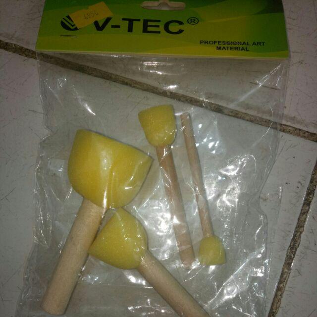 Stora Foam Brush Stamp / Sponge Bulat / Decoupage - 4 Pcs