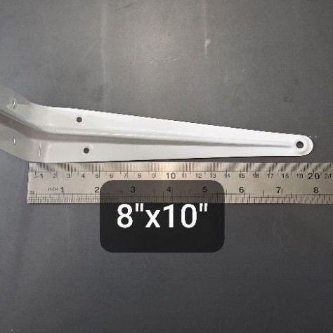 Siku Besi L 8&quot;× 10&quot; Putih Penyangga Rak Tembok Harga Per Pcs (A155)
